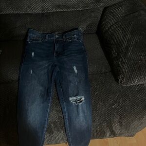 Celebrity Pink Dark Blue Distressed Skinny Jeans
